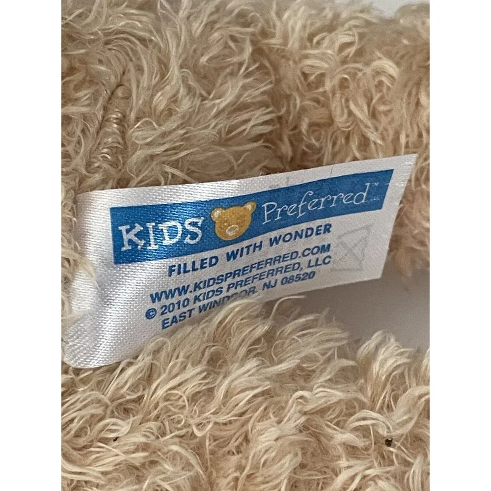 My First Teddy Bear Plush Stuffed Beige Satin 8